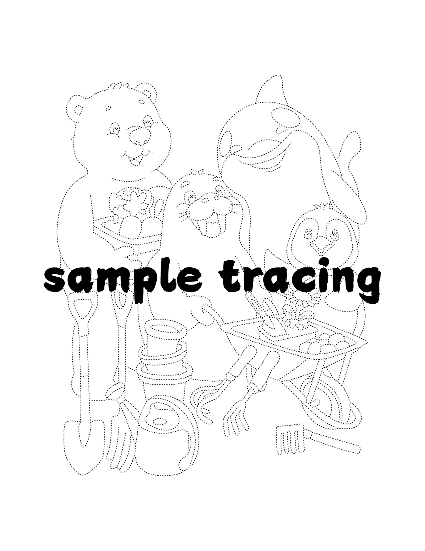 Ultimate Kids Coloring Activity Book for Kids | 60 Simple HandDrawn Pages Adorable Animals Trace and Color | Printable PDF Digital Download