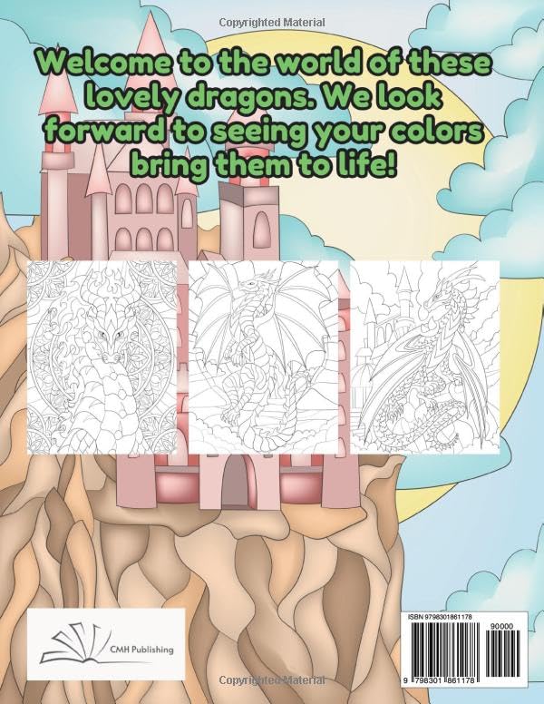 Mystical Dragons Coloring Book for Boys: Fantasy Adventure Coloring Pages