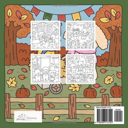 Fluffy Autumn Friends: A Cozy Fall Coloring Book for Adults