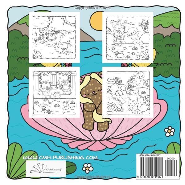 Cozy Mythical Gods and Mermaids, Whimsical Coloring Adventure
