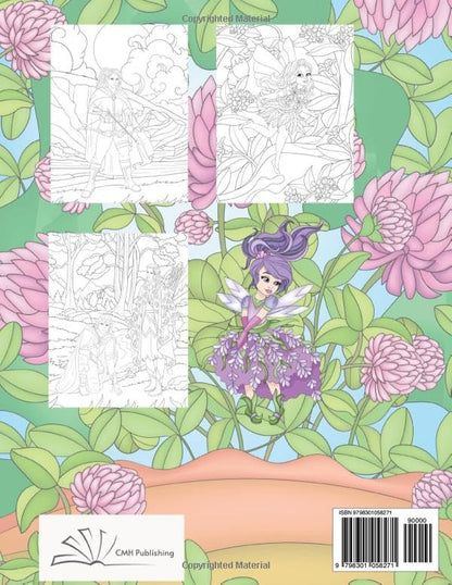 Enchanted Fairies and Elves Coloring Book: Relaxation Activity for Teens and Adults