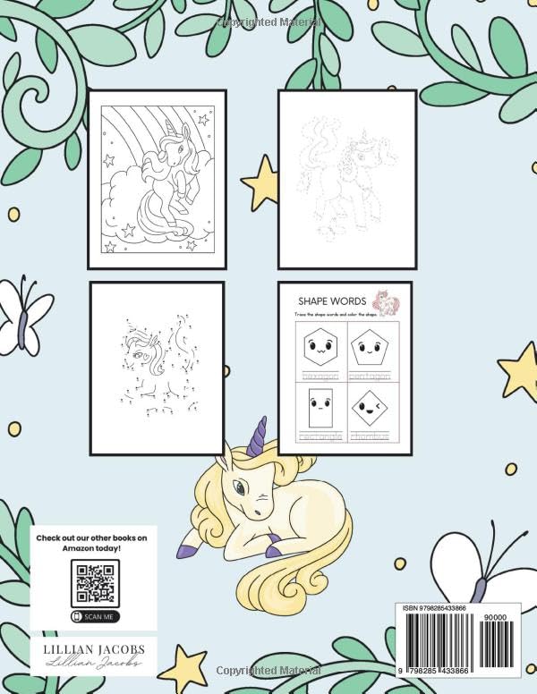 Unicorn Magic Activity Book for Kids 4-8