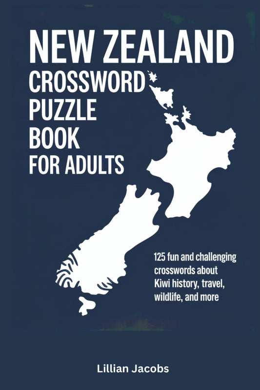 New Zealand Crossword Puzzle Book for Adults