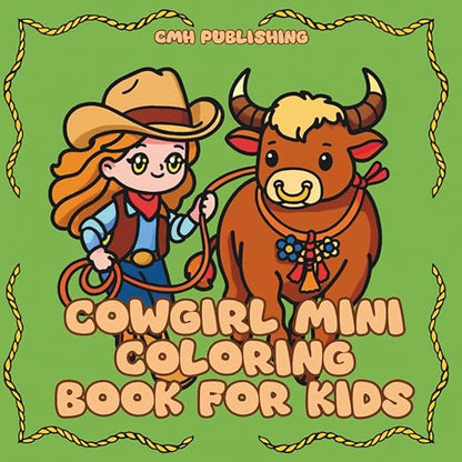 Cowgirl Mini Coloring Book for Kids