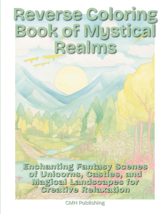Reverse Coloring Book of Mystical Realms