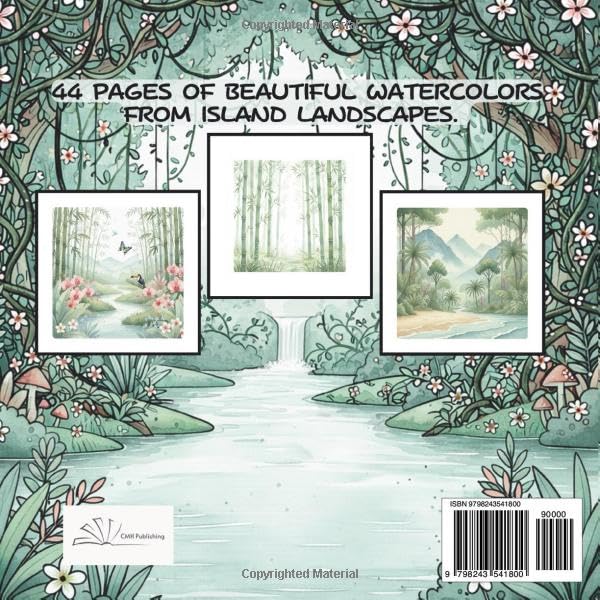 Peaceful Island Dreams Reverse Coloring