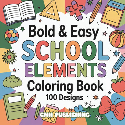 Bold & Easy School Elements Coloring Book