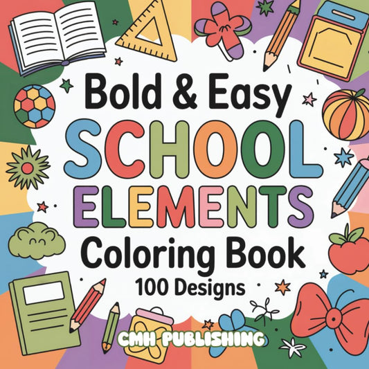 Bold & Easy School Elements Coloring Book
