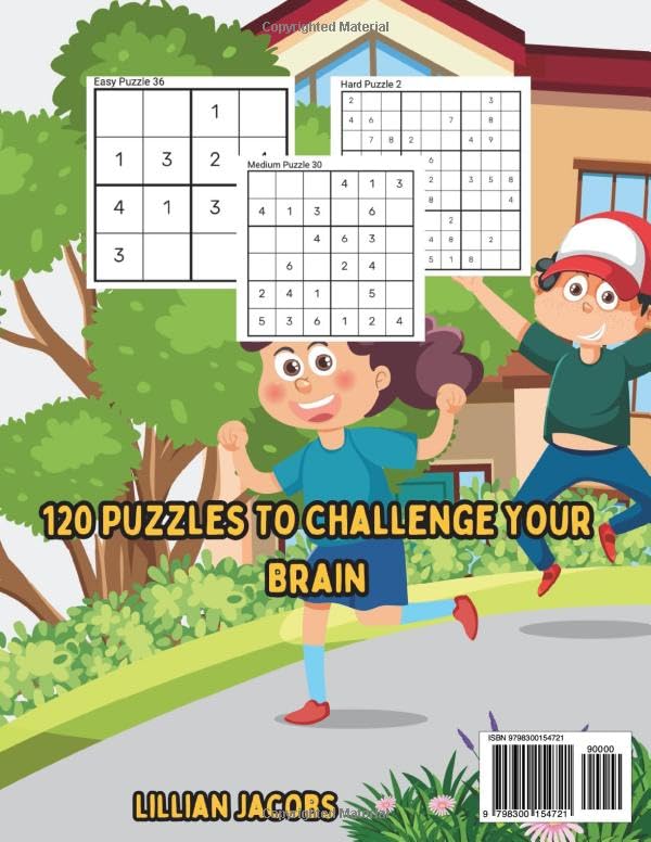 Bright Kids Sudoku for Kids Ages 8-12: 120 Brain Boosting Challenge Puzzles Boost Critical Thinking and Concentration