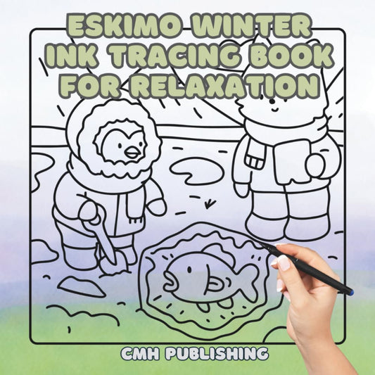 Eskimo Winter Ink Tracing Book for Relaxation