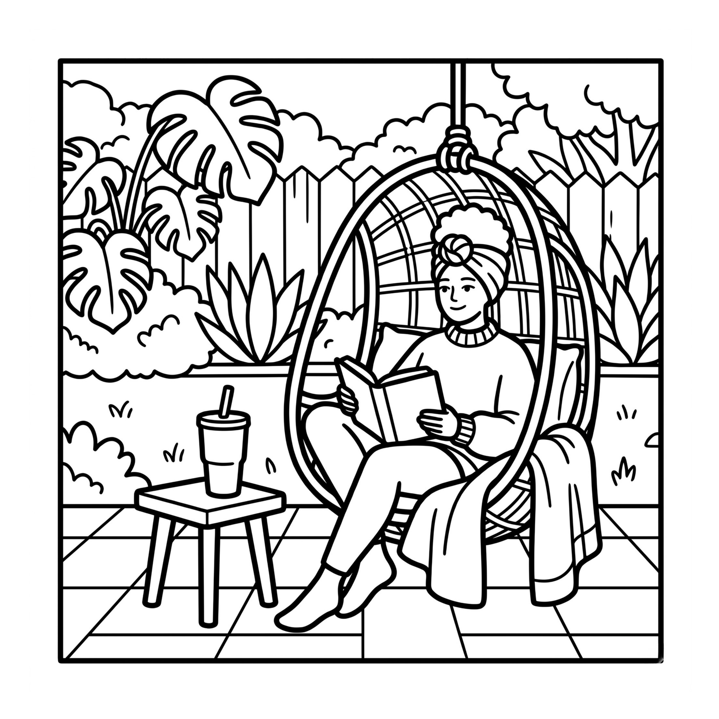 Bold & Easy Seasonal Tumblers Coloring Book PDF for Teens & Adults