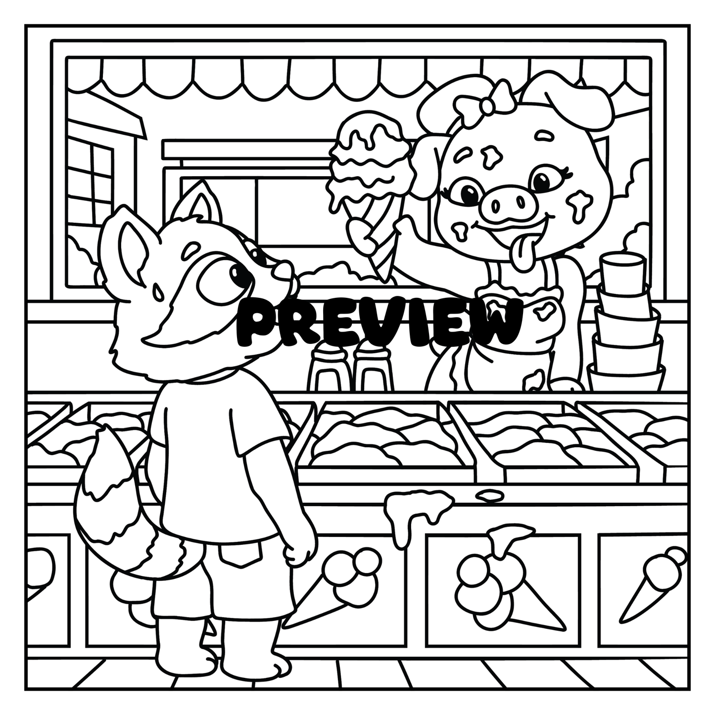 Naughty Times Adult Coloring Book (Digital PDF), 30 Hand-Drawn Fun & Relaxing Pages for Grown-Ups