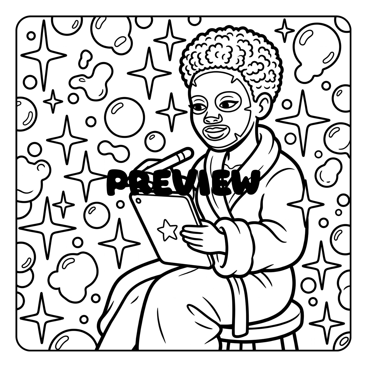Melanin & Minimalist: A Bold & Easy Cozy Coloring Book