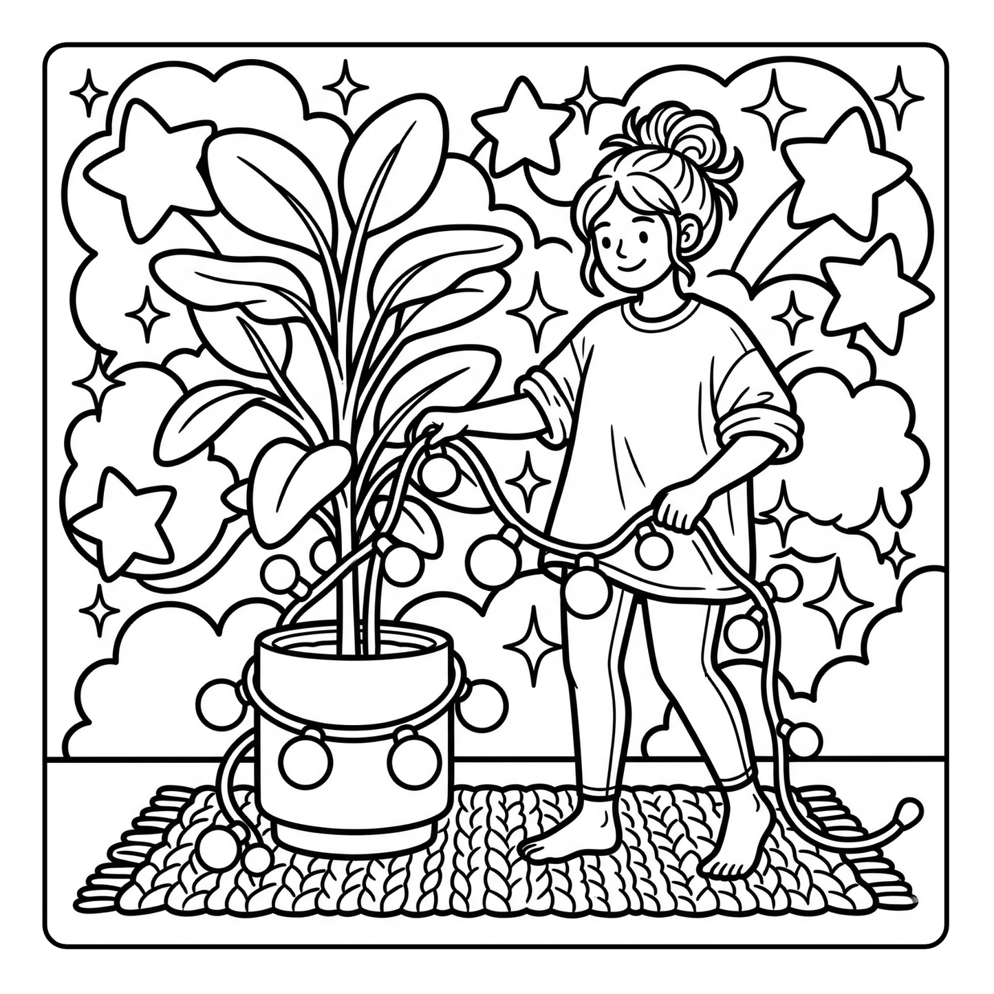 Glow & Cozy: Fairy Light Magic PDF Coloring Book