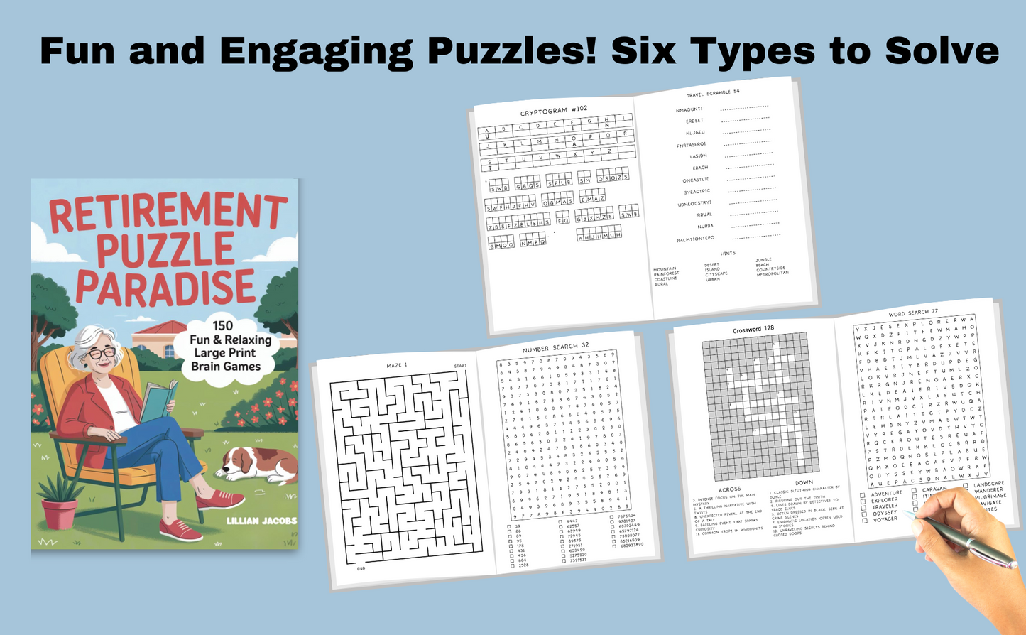 Retirement Puzzle Paradise Book