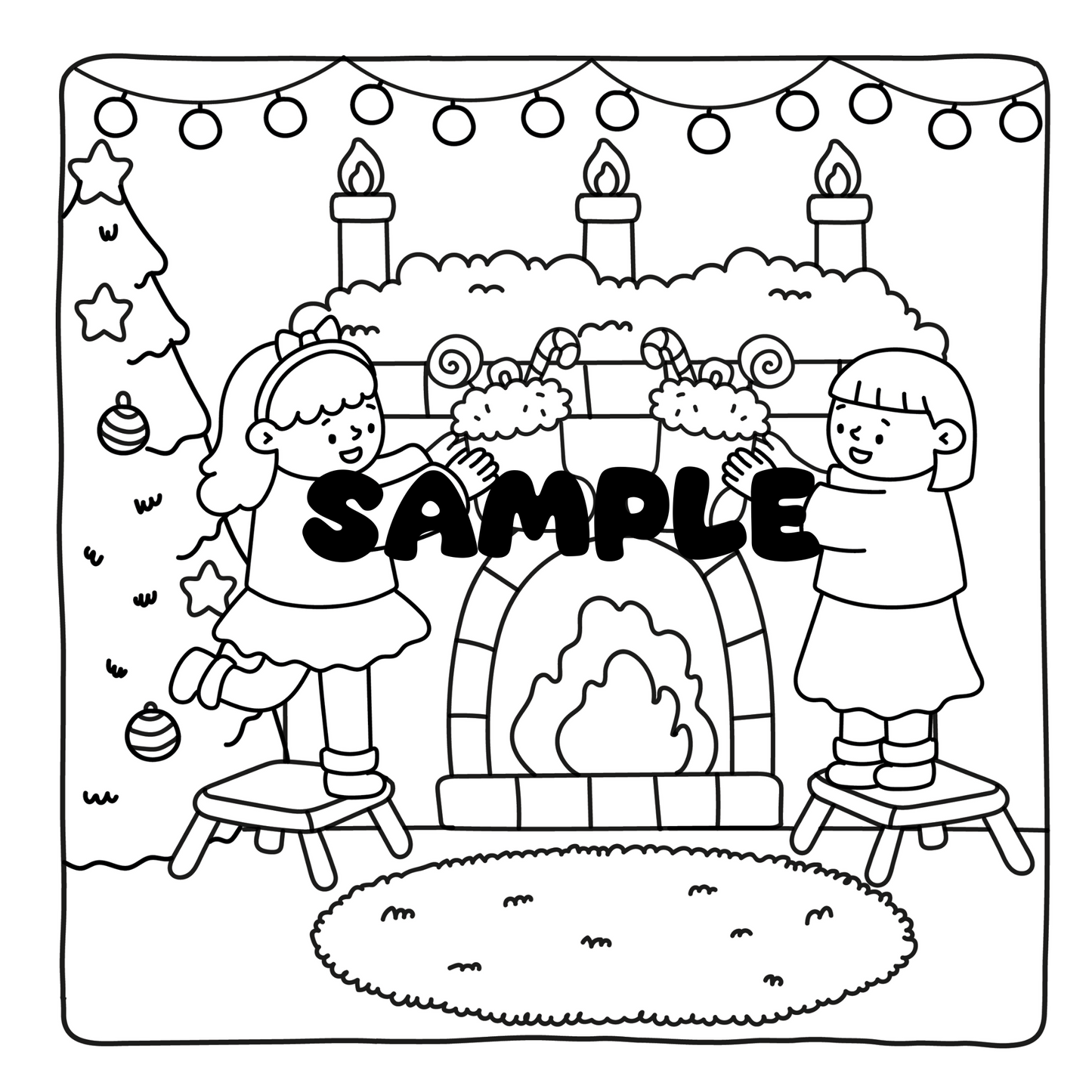 Cozy Christmas Coloring Book PDF