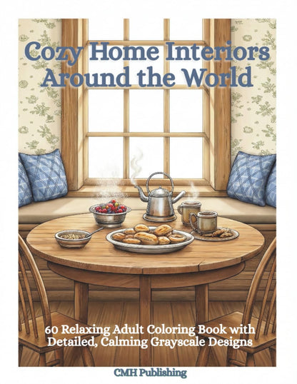 Cozy Home Interiors Coloring Book