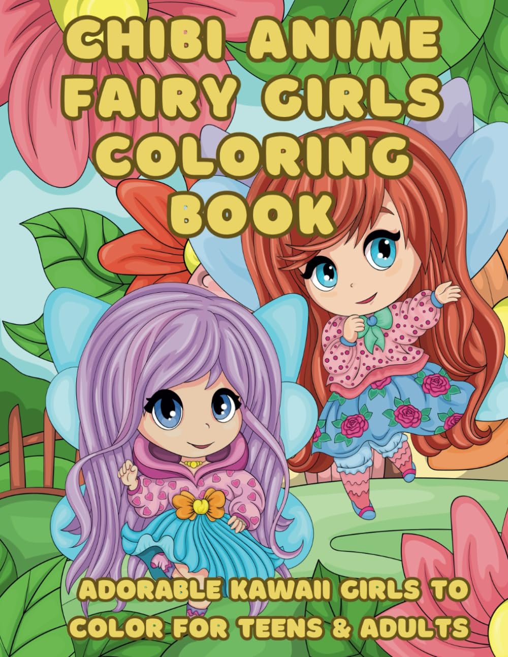 Chibi Anime Fairy Girls Coloring Book