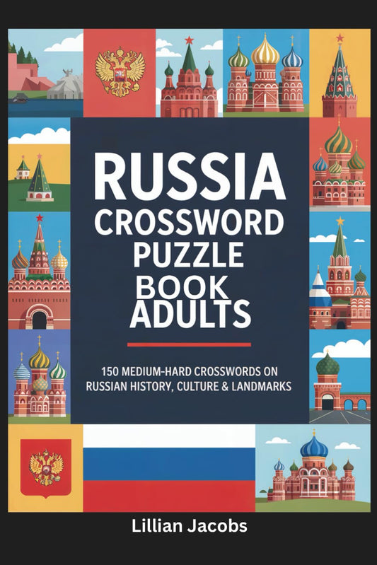 Russia Crossword Puzzle Book for Adults