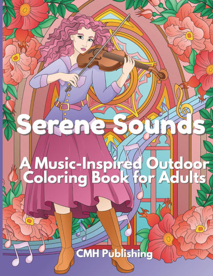 Serene Sounds: A Music-Inspired Outdoor Coloring Book for Adults