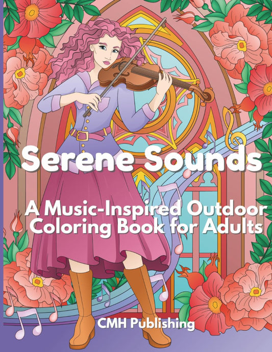 Serene Sounds: A Music-Inspired Outdoor Coloring Book for Adults