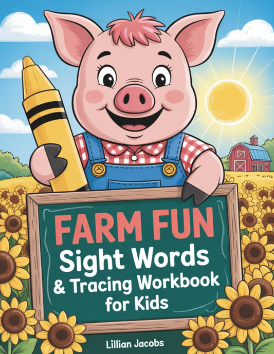 Farm Fun Sight Words & Tracing Workbook for Kids