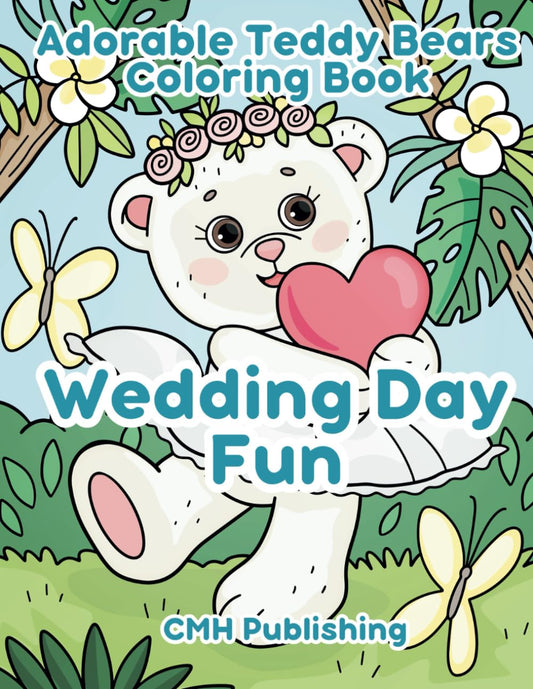 Wedding Day Fun Coloring Book, 30 Hand-Drawn Designs