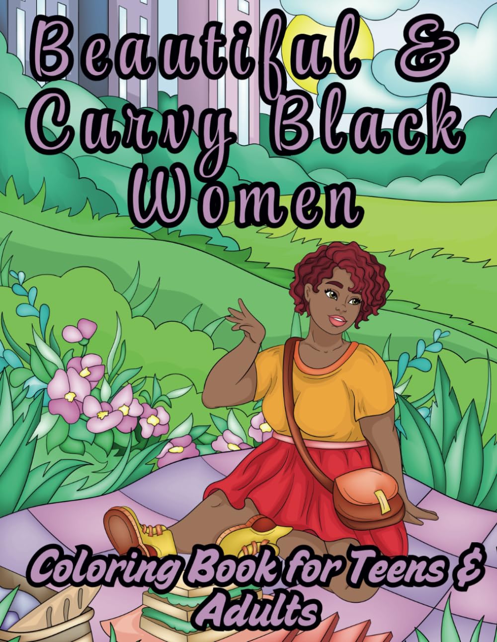 Beautiful and Curvy Black Women: Afro American Coloring Book for Adults and Teen Girls Relaxation Mindfulness