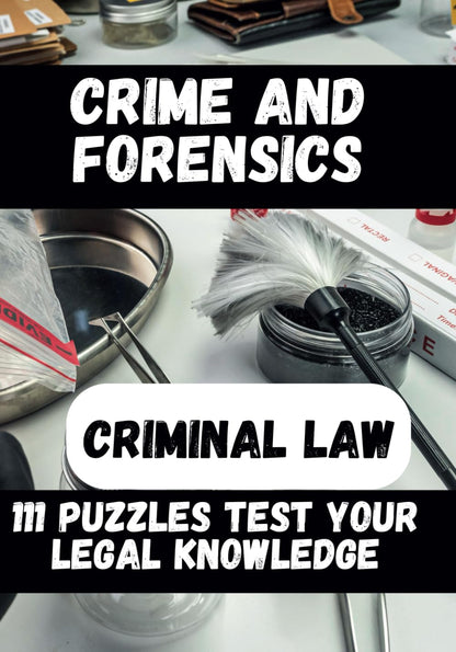 Crime and Forensic Criminal Law Puzzle Book for Adults
