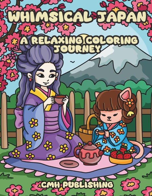 Whimsical Japan: A Relaxing Coloring Journey