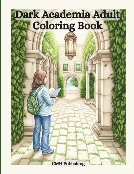 Dark Academia Coloring Book for Adults