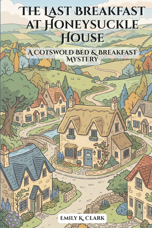 Cover of 'The Last Breakfast at Honeysuckle House' — cozy mystery novel by Emily K. Clark
