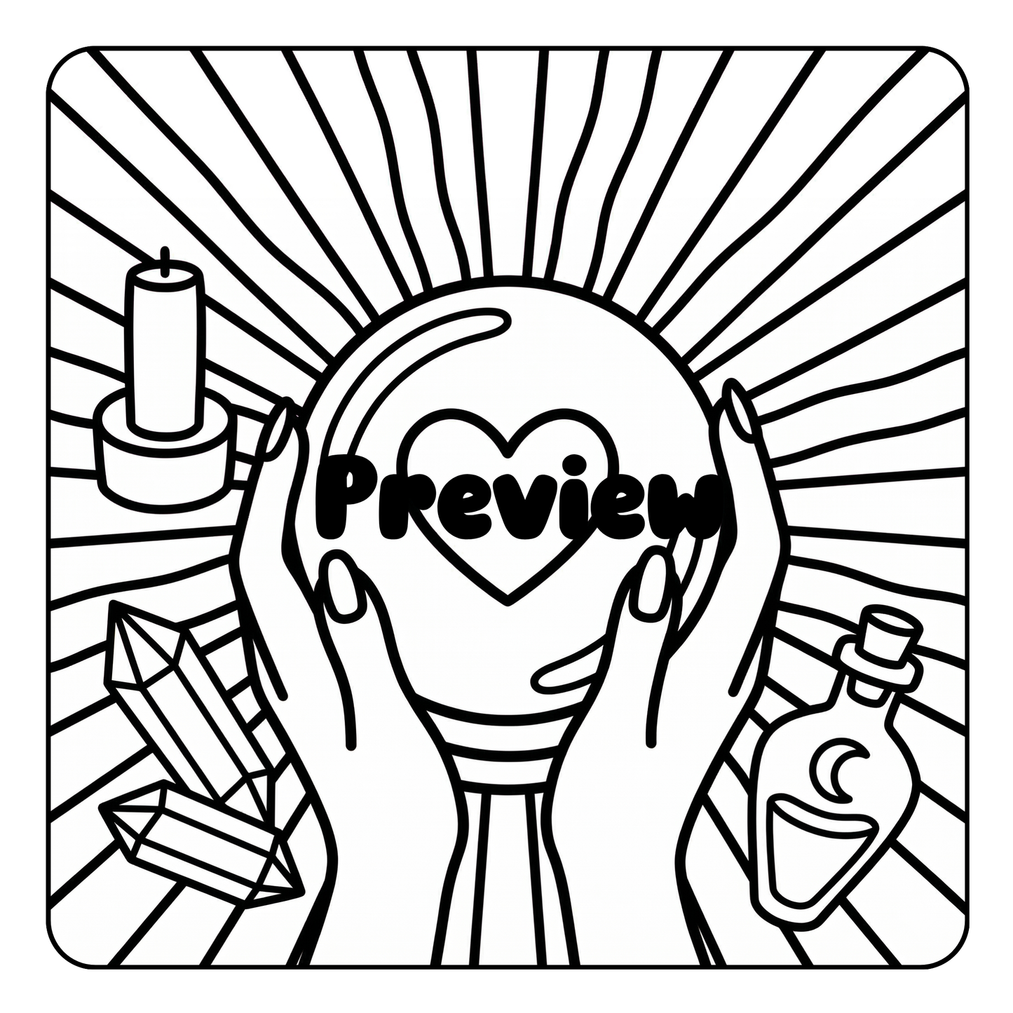 Interior preview pages from 'Soft and Cozy Life Spells Coloring Book' — printable digital PDF coloring book by CMH Publishing