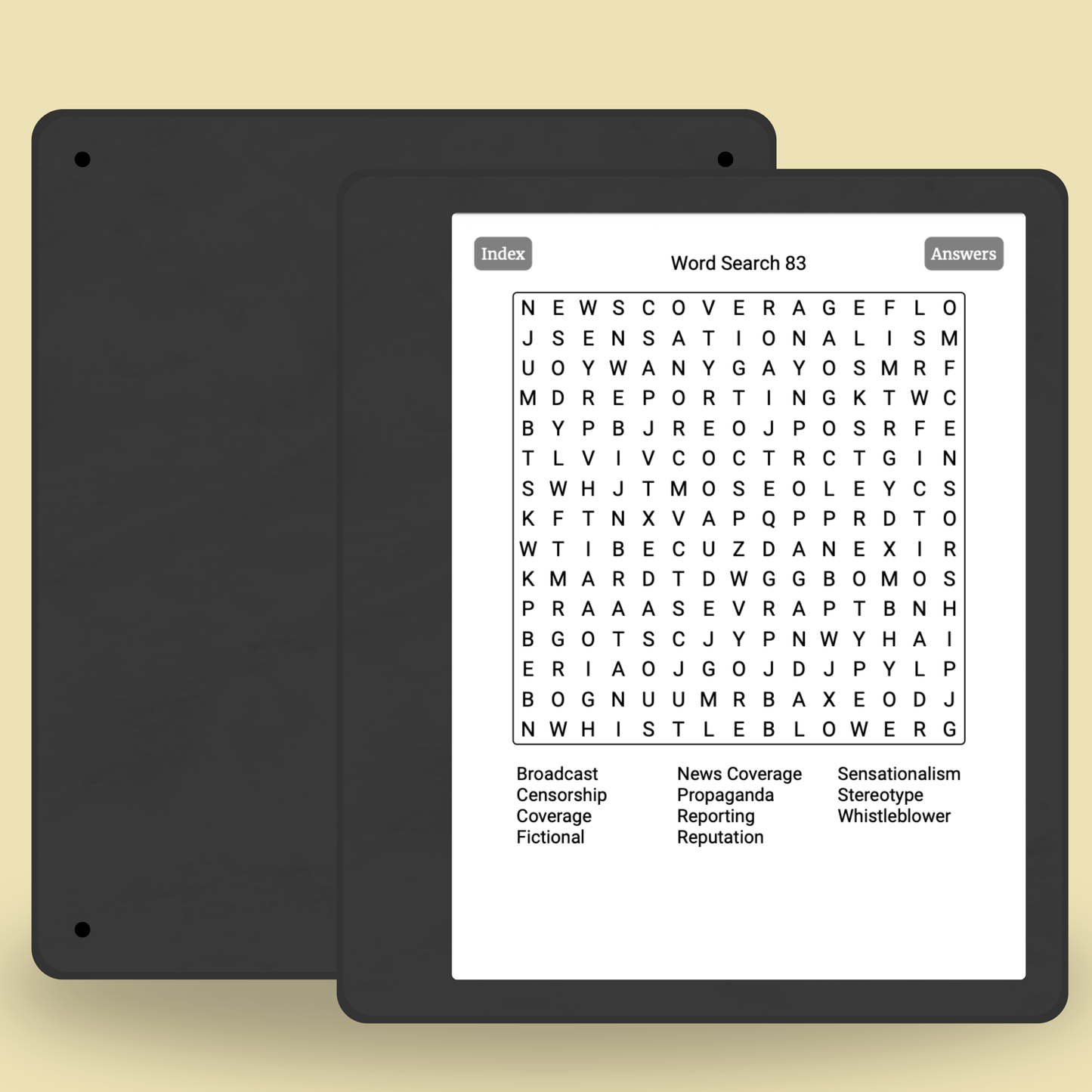 True Crime Lover Word Search Puzzles for Kindle Scribe