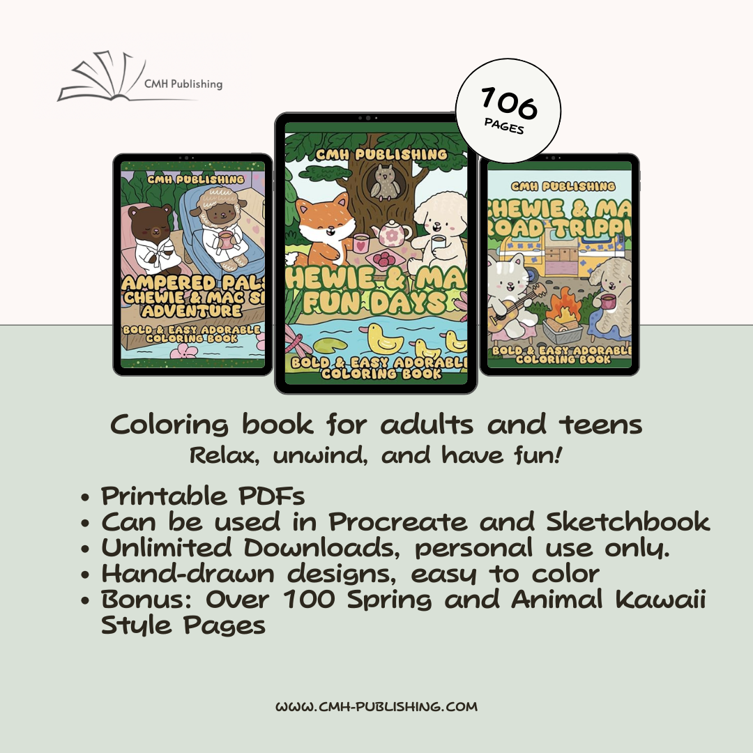 Chewie and Mac Digital Coloring Bundle