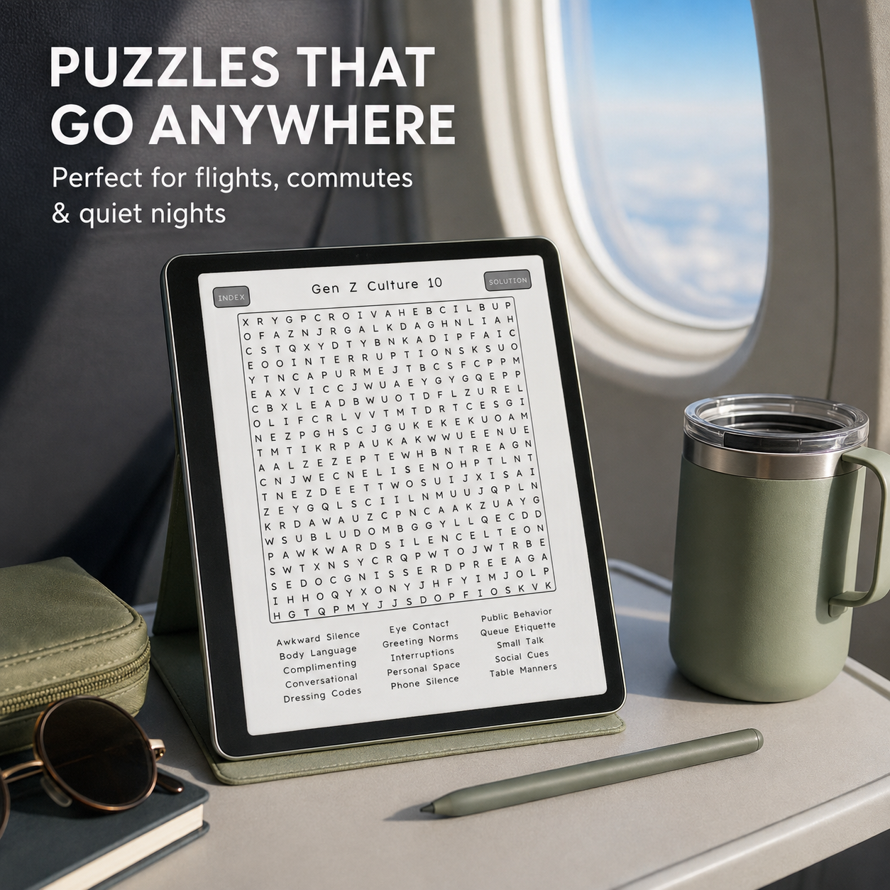 Gen Z Pop Culture Word Search for Kindle Scribe | 80 Interactive Puzzles for Adults