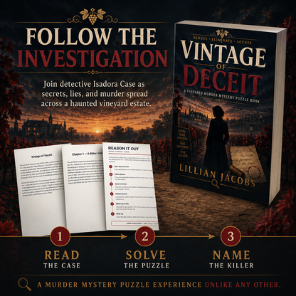 Vintage of Deceit: 25 Connected Vineyard Murder Mystery Puzzles for Adults