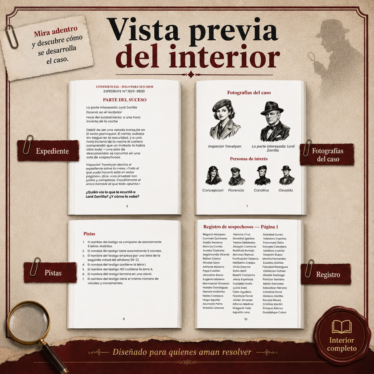 Encuentra al Testigo Printable PDF Puzzle
