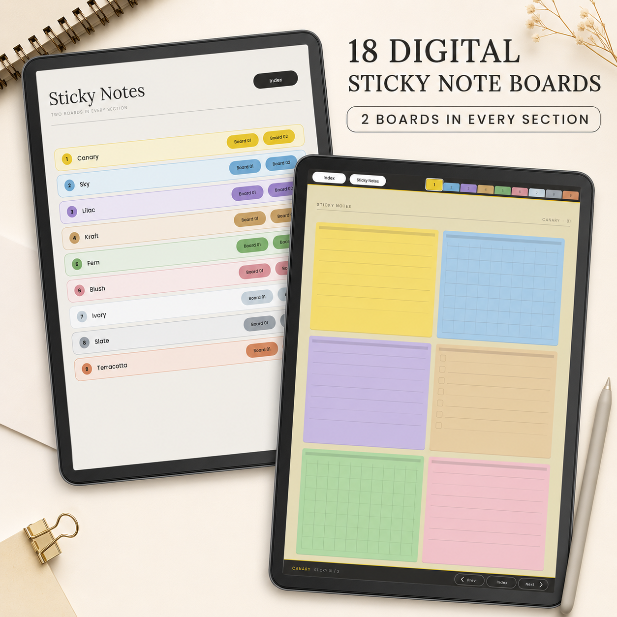 Digital Legal Pad for Kindle Scribe Colorsoft – Hyperlinked Notebook with 9 Color-Coded Sections