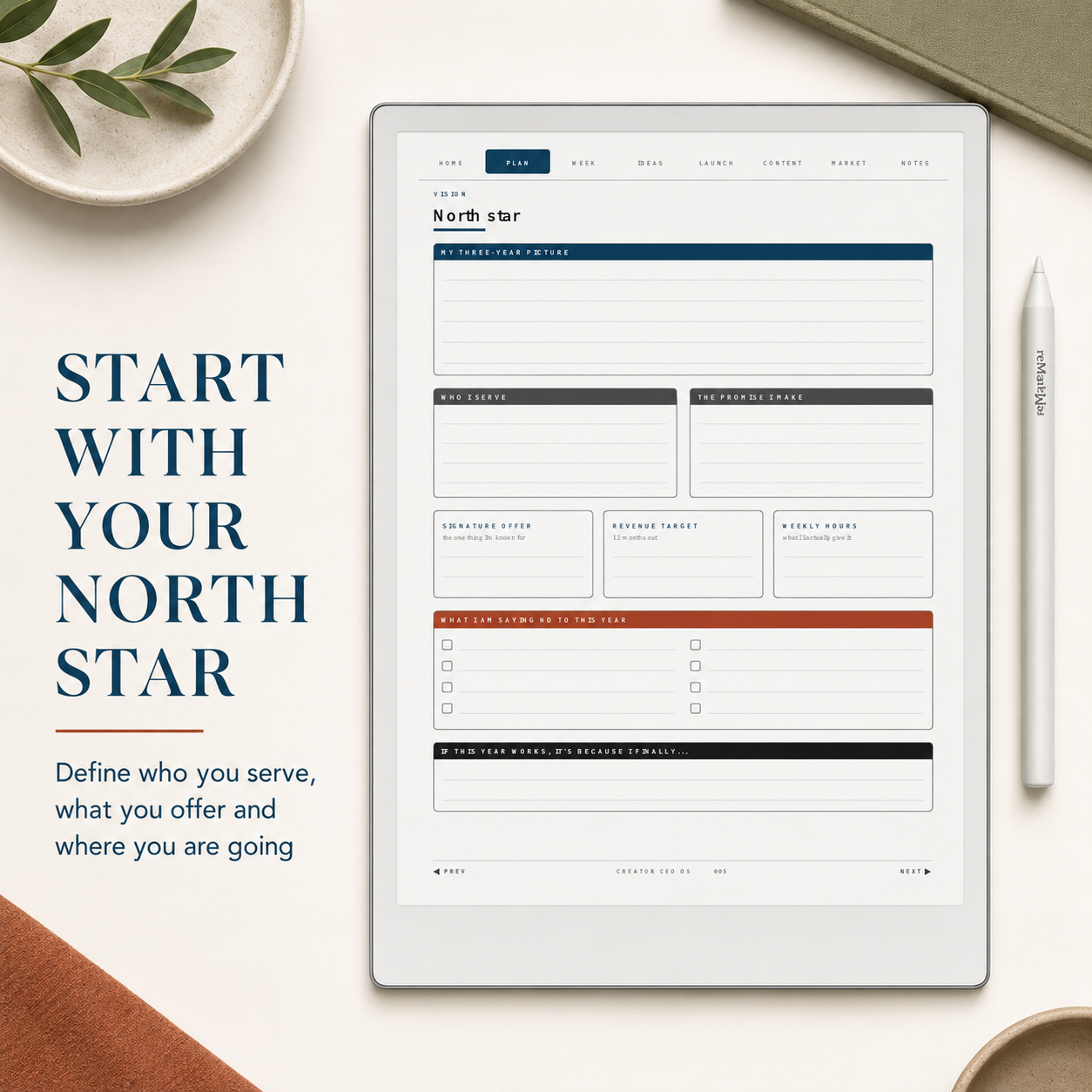 Small Business Digital Planner for reMarkable Paper Pro