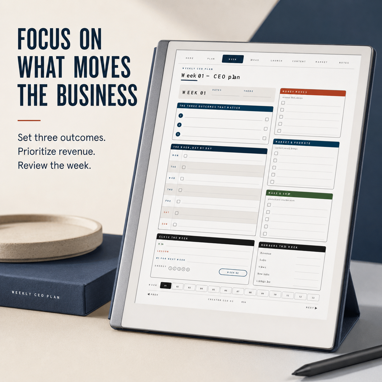 Small Business Digital Planner for reMarkable Paper Pro