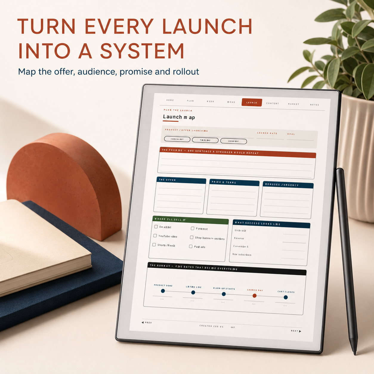 Small Business Digital Planner for reMarkable Paper Pro