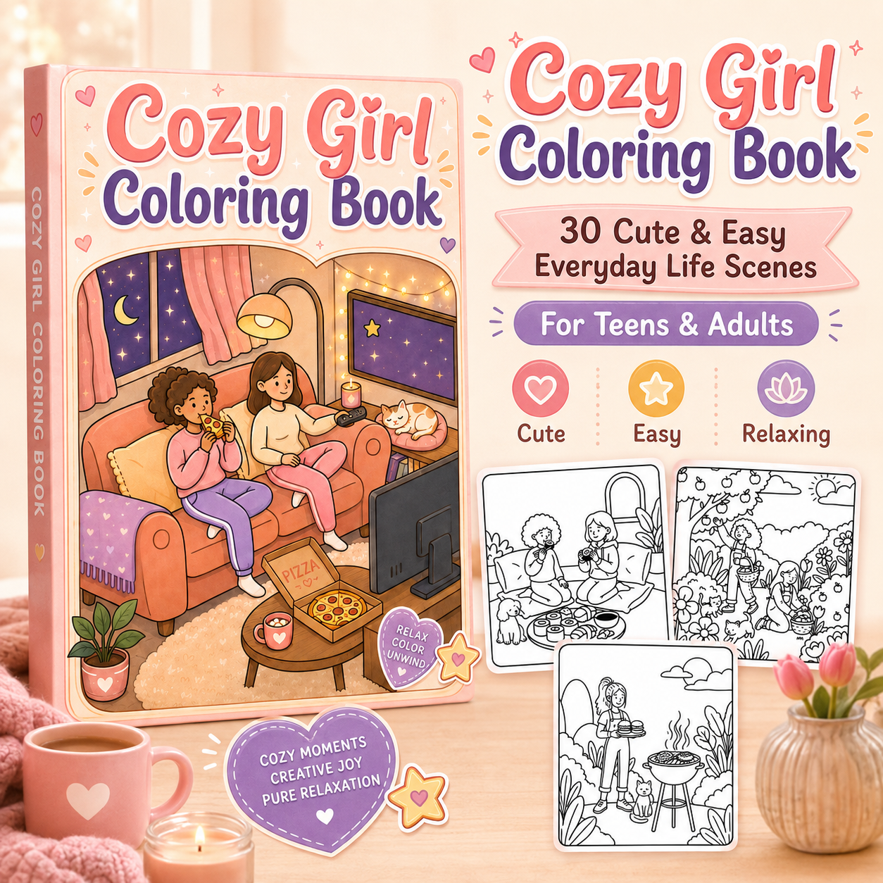 Cozy Girl Coloring Book by CMH Publishing