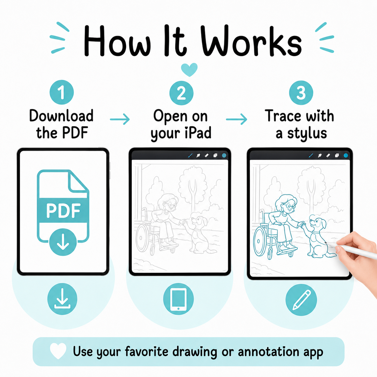 Happy Life with Dogs: A Cute iPad Tracing Book for All Ages