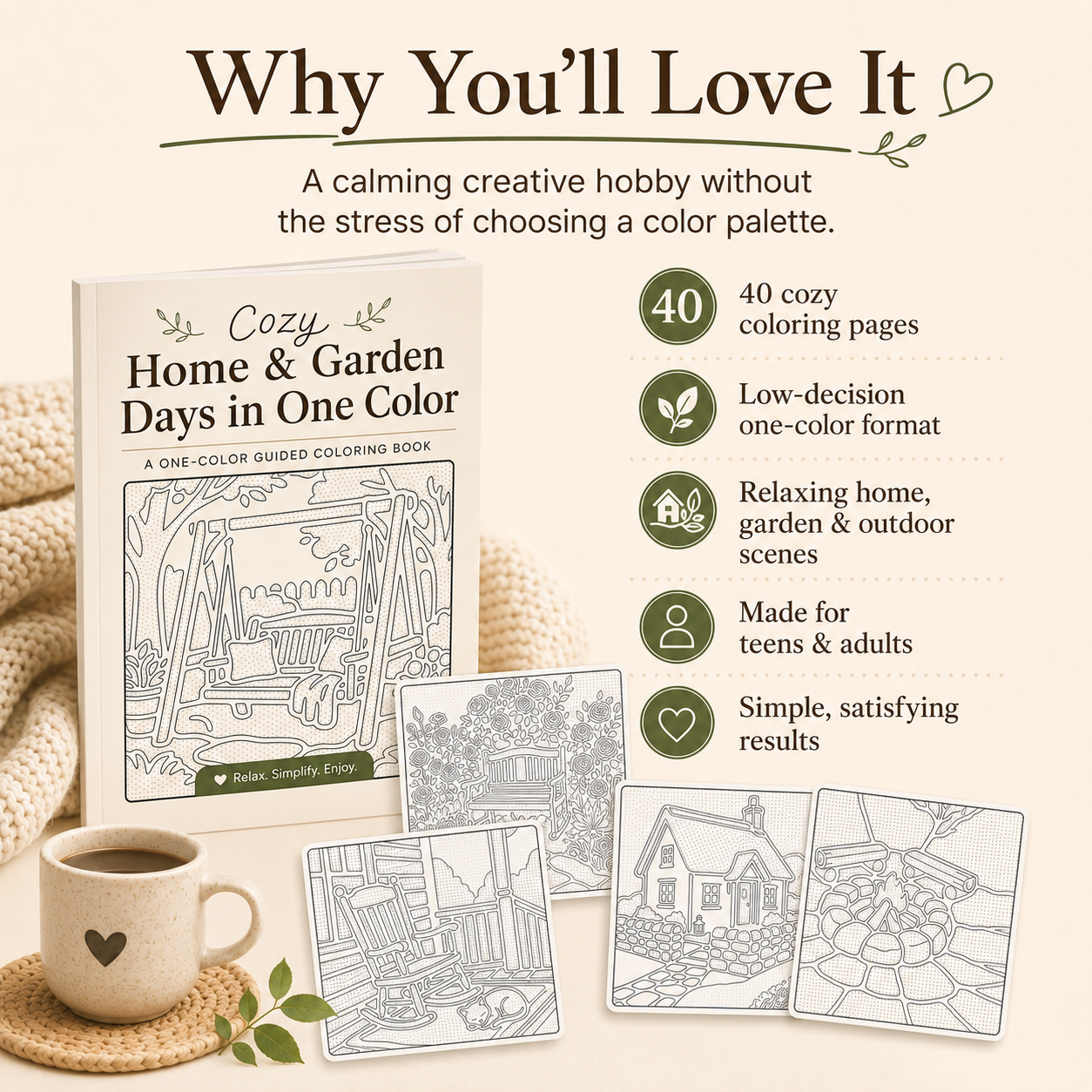 Cozy Home & Garden Days in One Color PDF Book