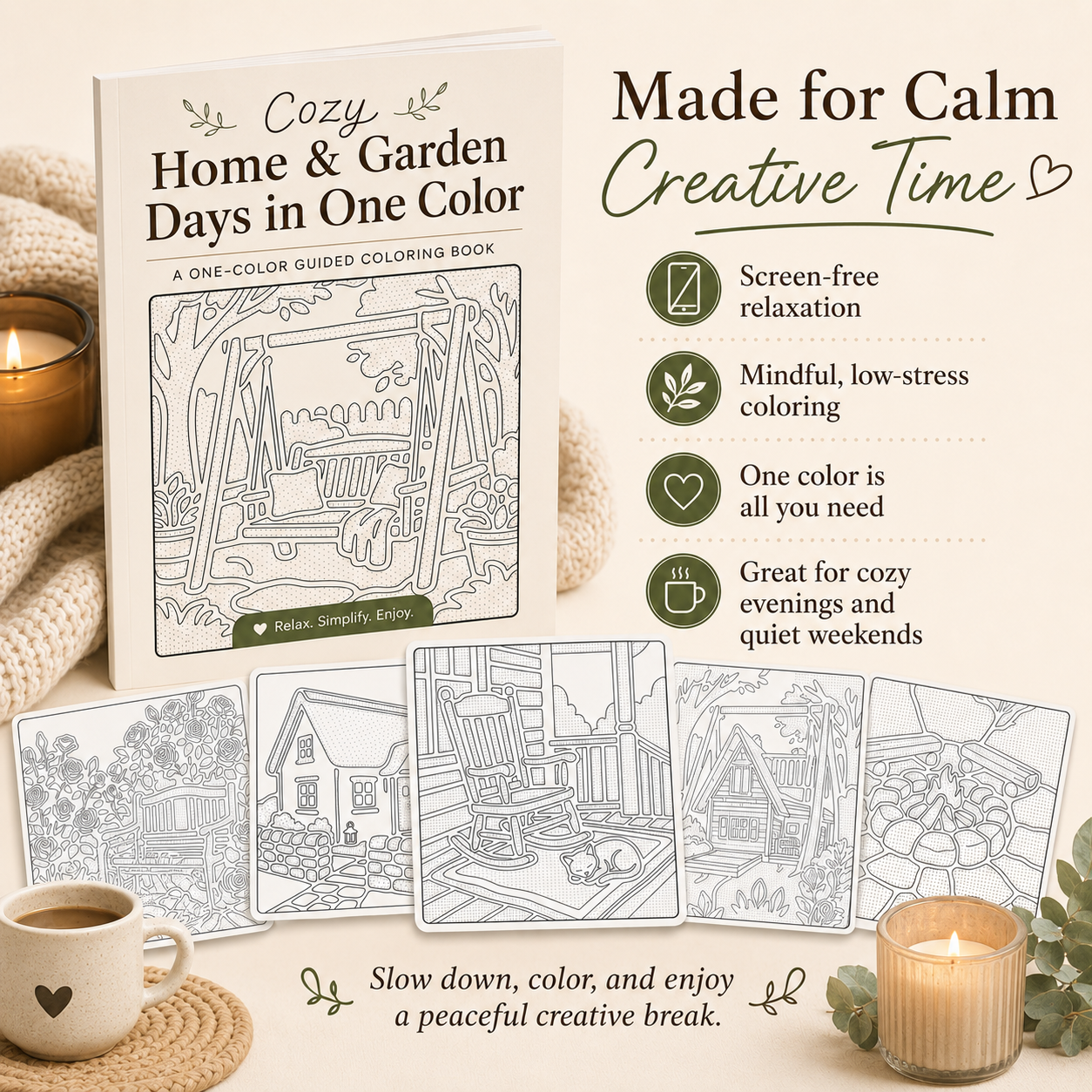 Cozy Home & Garden Days in One Color PDF Book