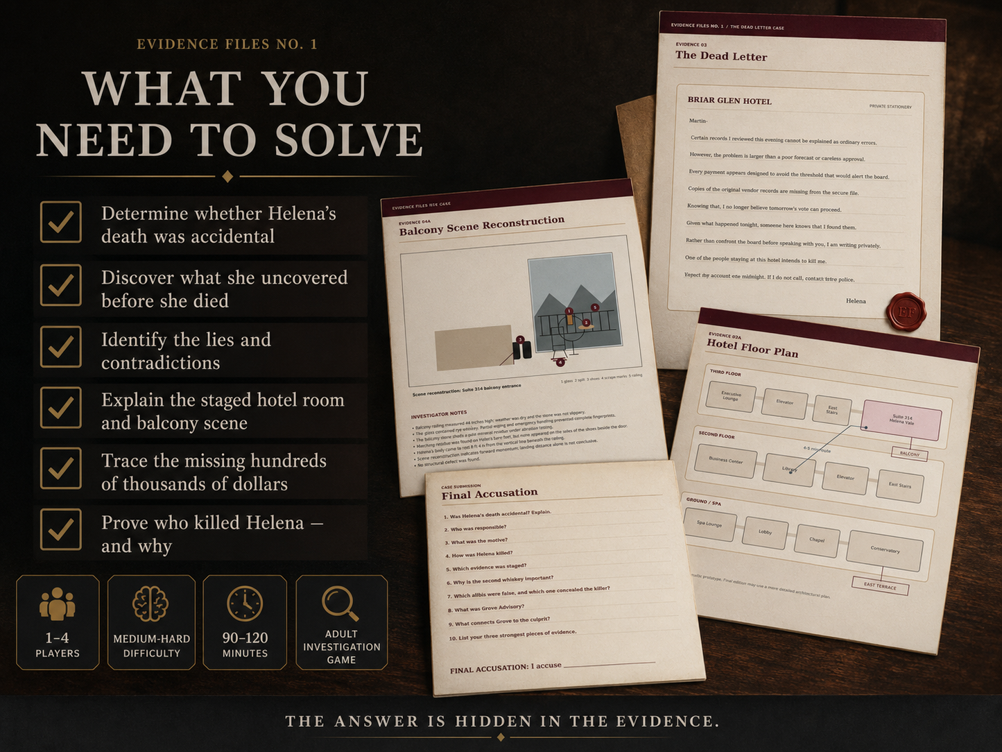 Printable Murder Mystery Game for Adults, Dead Letter Detective Case, Tablet Digital PDF