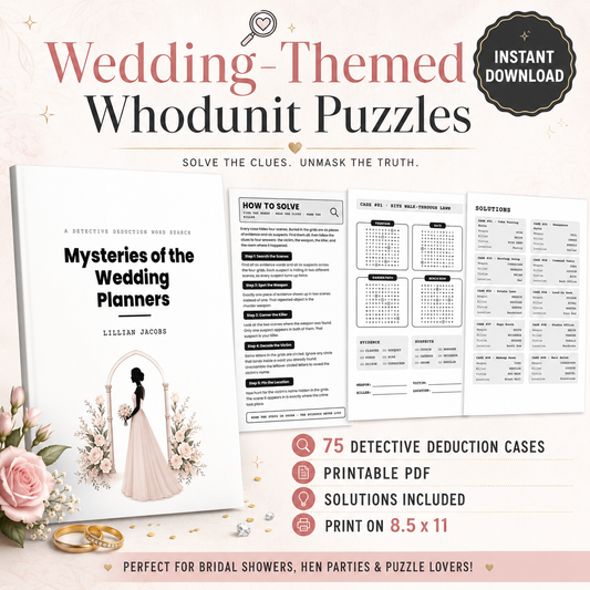 Mysteries of the Wedding Planners | 75 Detective Word Search Logic Puzzles PDF
