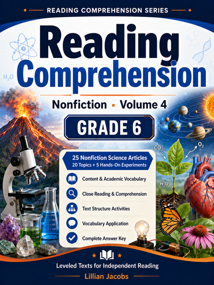 Reading Comprehension: Science Nonfiction – Grade 6, Volume 4