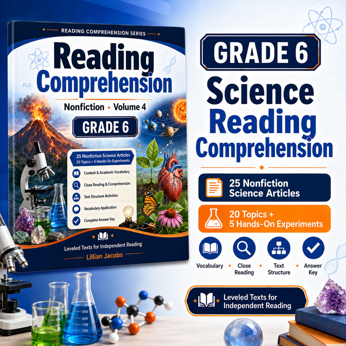 Reading Comprehension: Science Nonfiction – Grade 6, Volume 4